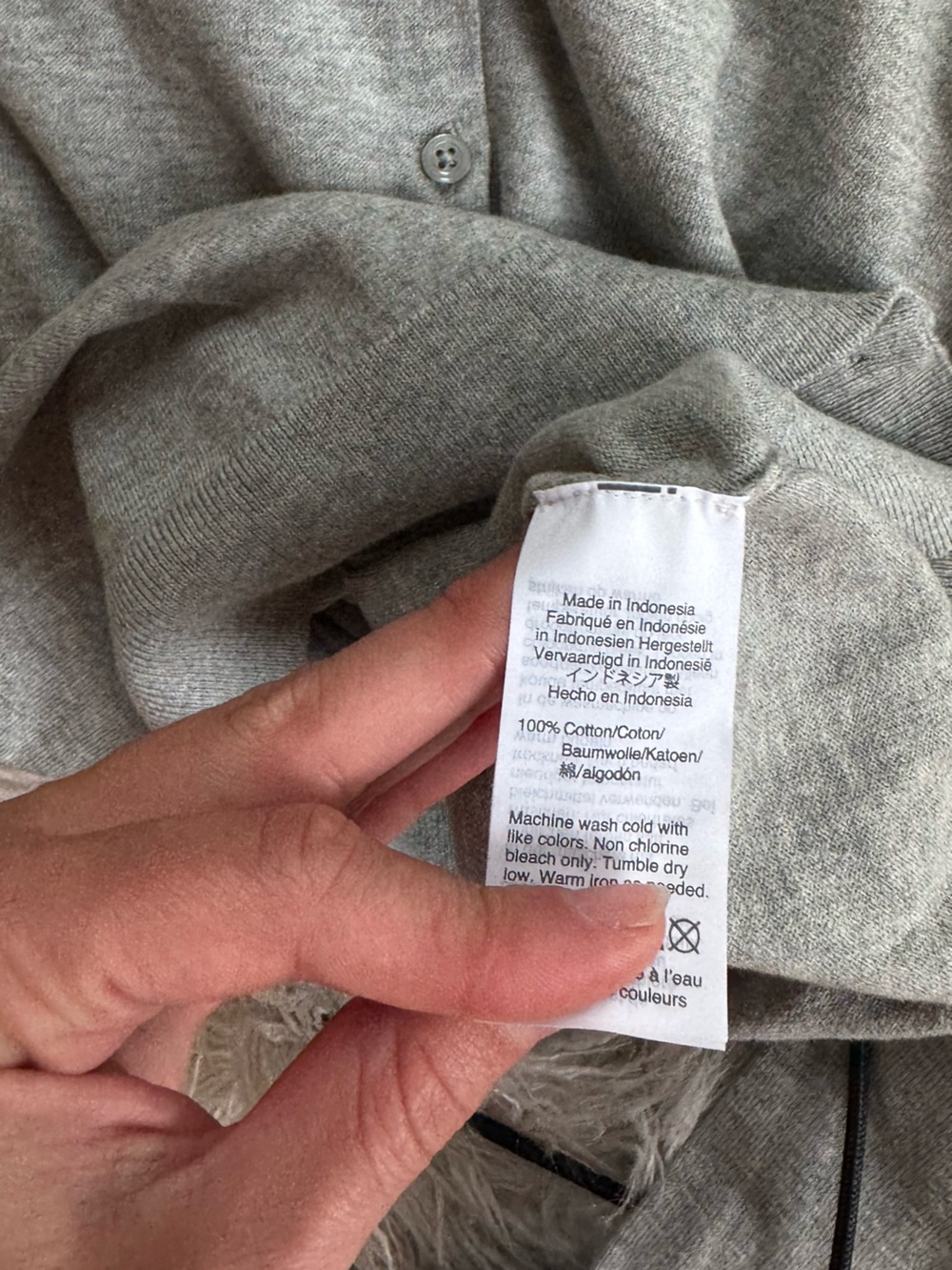 J. Crew Light Gray Button-Front Crewneck Cardigan - Picture 3 of 4